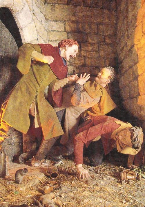 Roman Catholic Religious Church Riot St Scholasticas Waxwork Exhibition Postcard