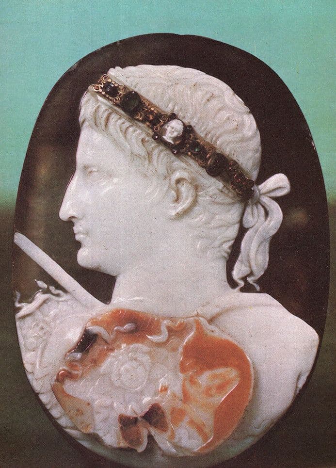 Roman Emperor Augustus Aegis Old Cameo British Museum 1970s Postcard