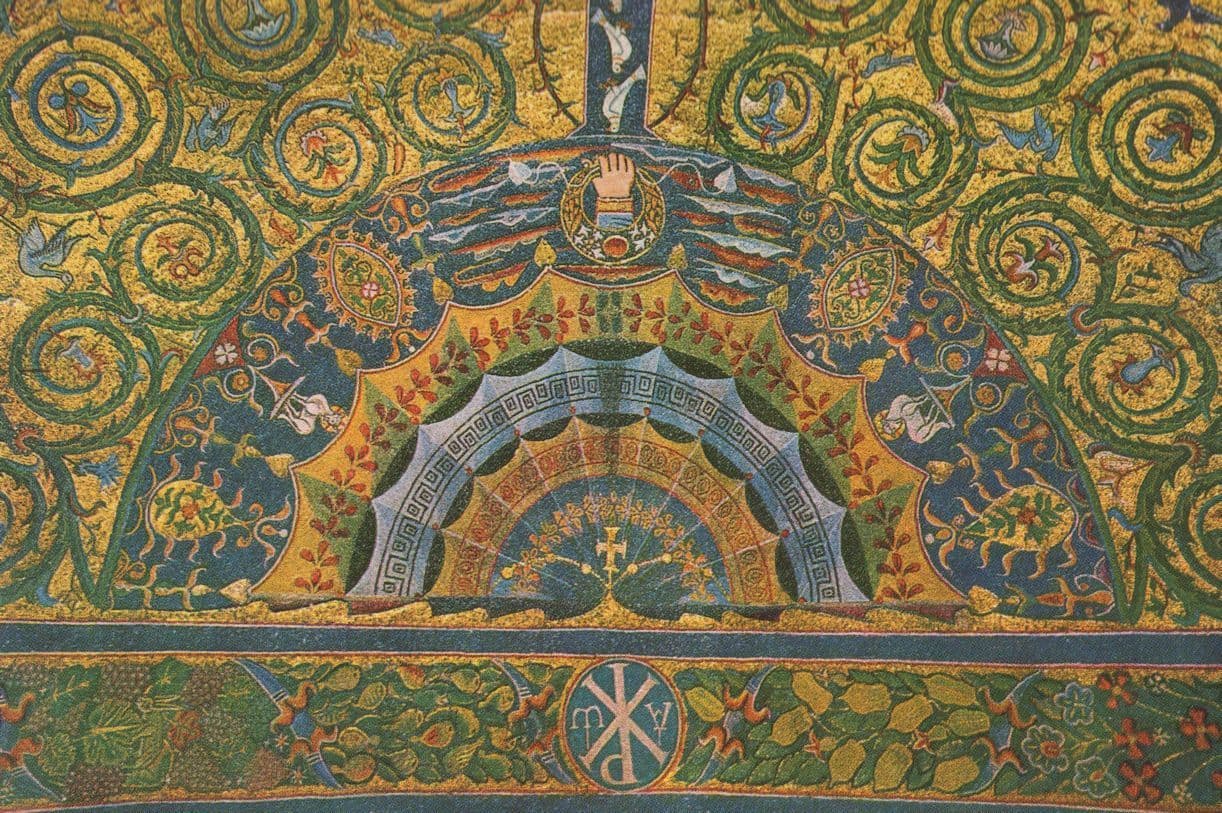 Roman Mosaic Of The Apse Basilica St Clement Italian Postcard
