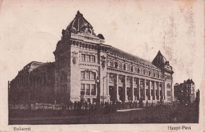 Romania Bucharest Haupt- Post WW1 1917 Old Postcard
