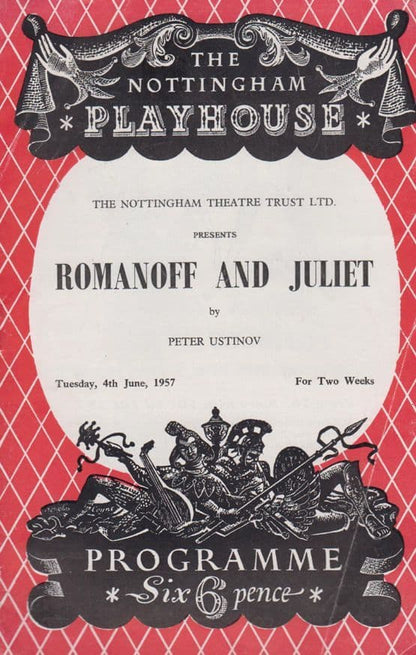Romanoff & Juliet Emrys James Peter Ustinov Nottingham 1957 Theatre Programme