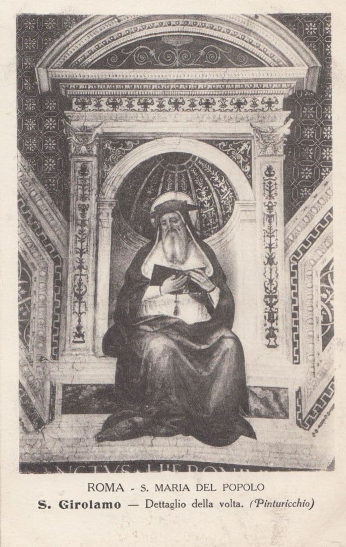 Rome Roma Maria Del Popolo De Saint Girolamo Old Italy Religious Postcard