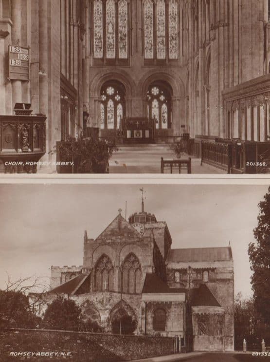 Romsey Abbey Choir 2x Mint Real Photo Postcard s