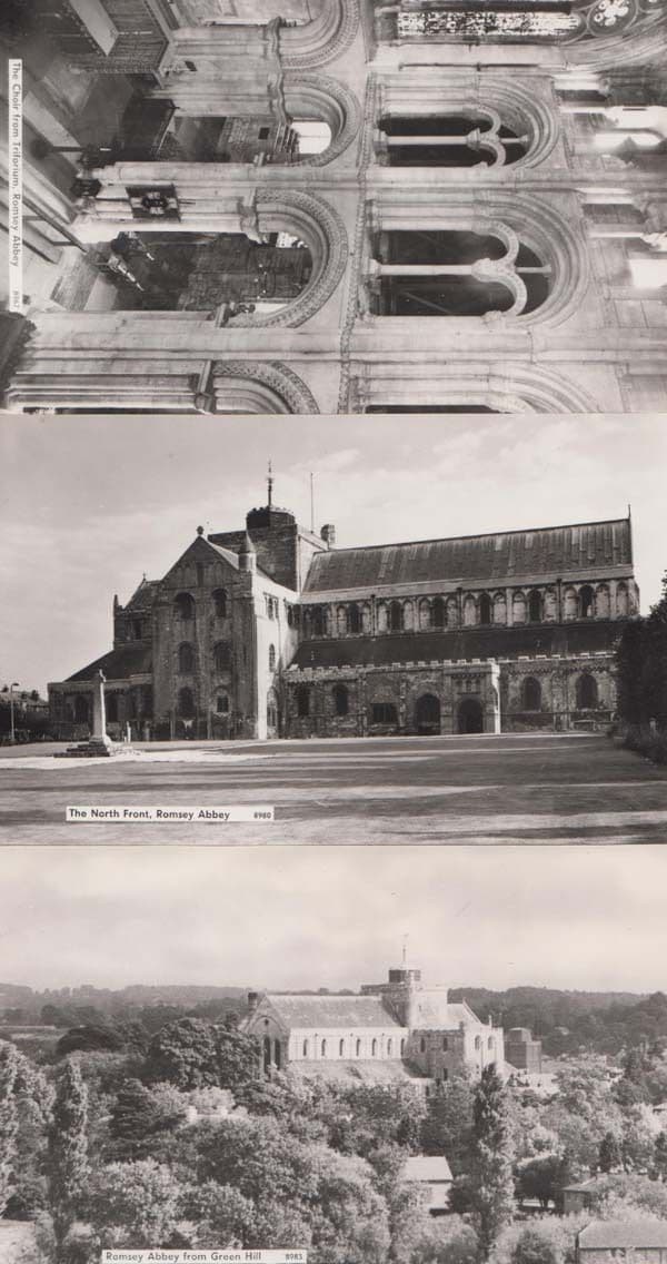 Romsey Abbey Choir Aerial View 3x Mint Real Photo Postcard s