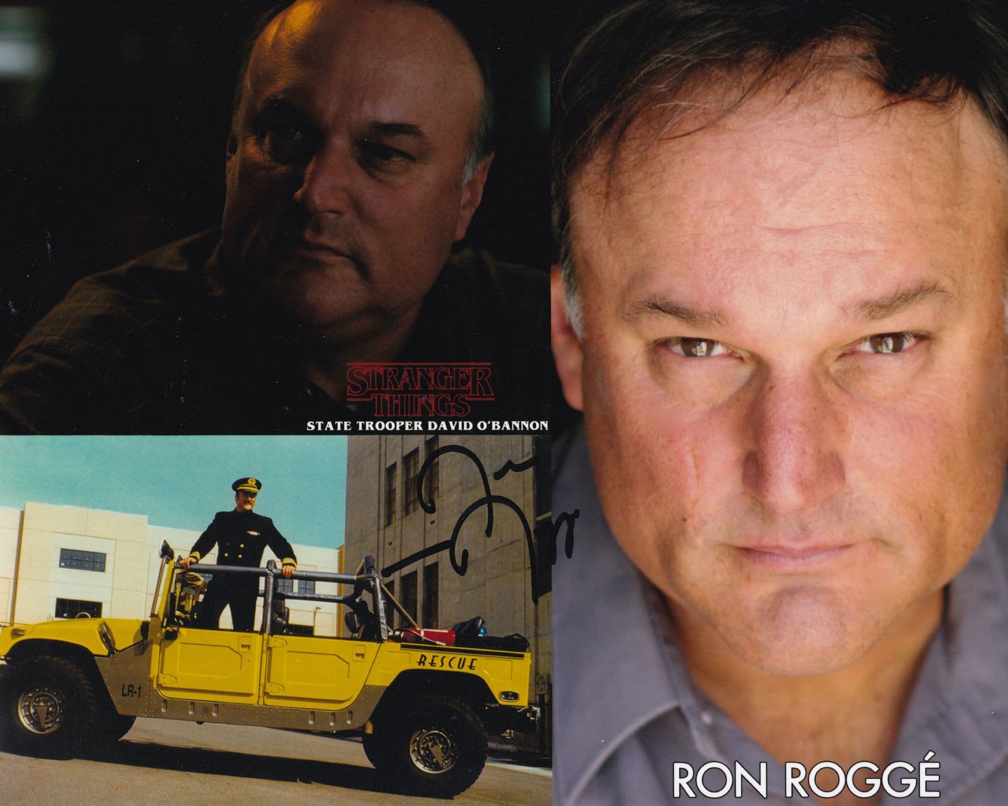 Ron Rogge Stranger Things Power Rangers Giant Hand Signed Photo