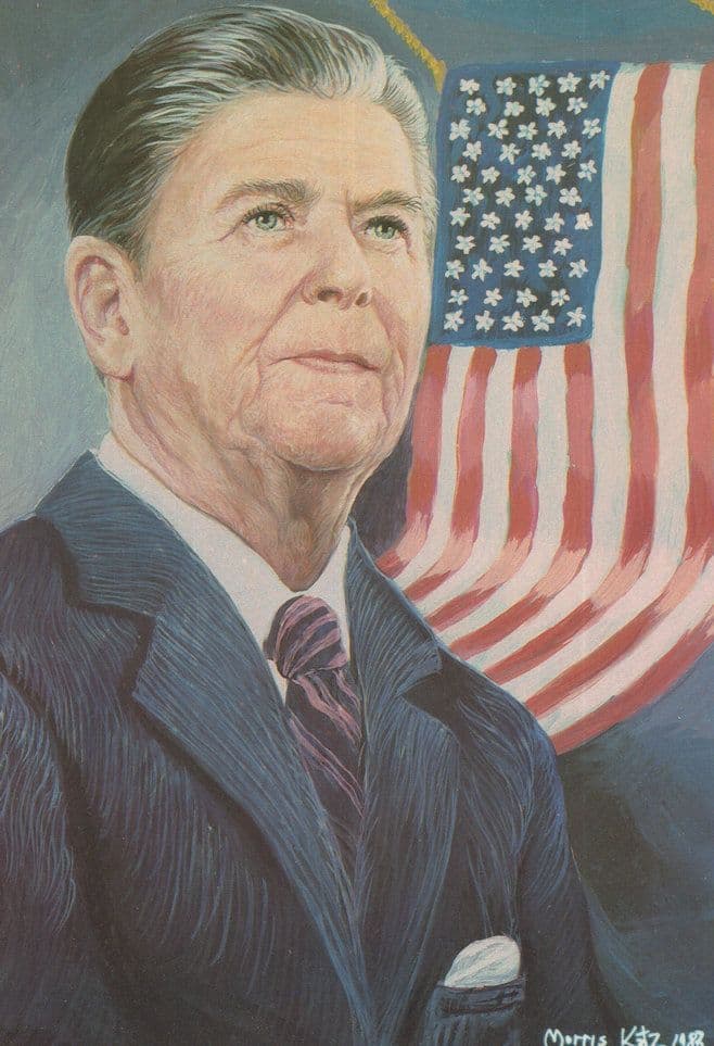 Ronald Reagan Old Masters Painting Postcard