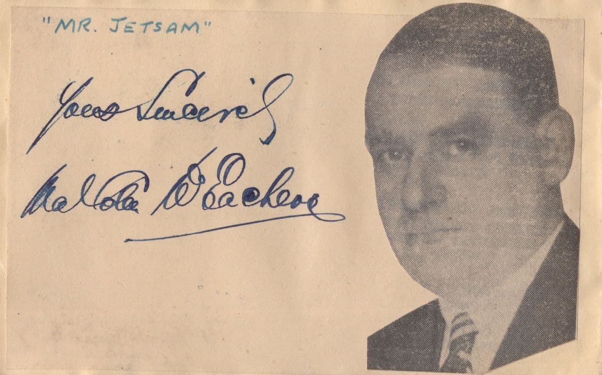 Ronald Selby Wright WW2 & Mr Jetsam of Flotsam 2x Autograph s