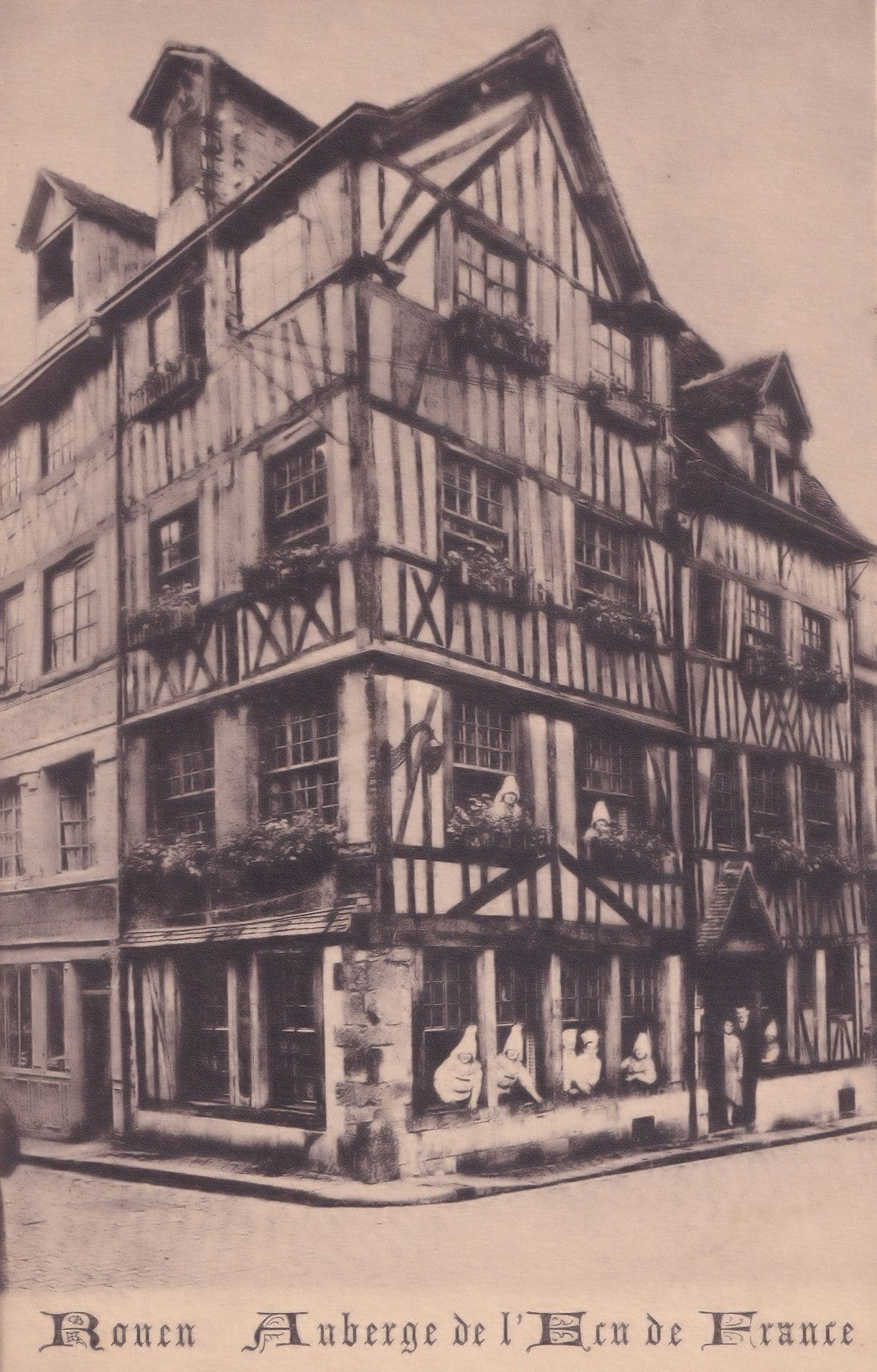 Ronin Auberge De France Marche French Mediterranean Restaurant Old Postcard