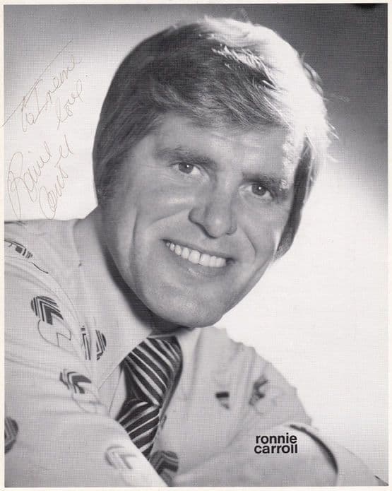 Ronnie Carroll Northern Ireland Irish Singer Politician Hand Signed Photo