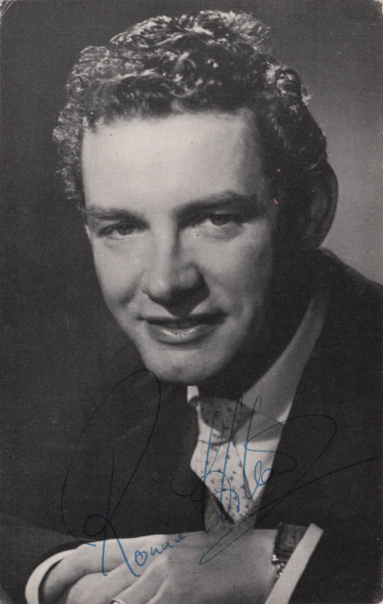 Ronnie Hilton Singer Printed Signed Old Photo Postcard