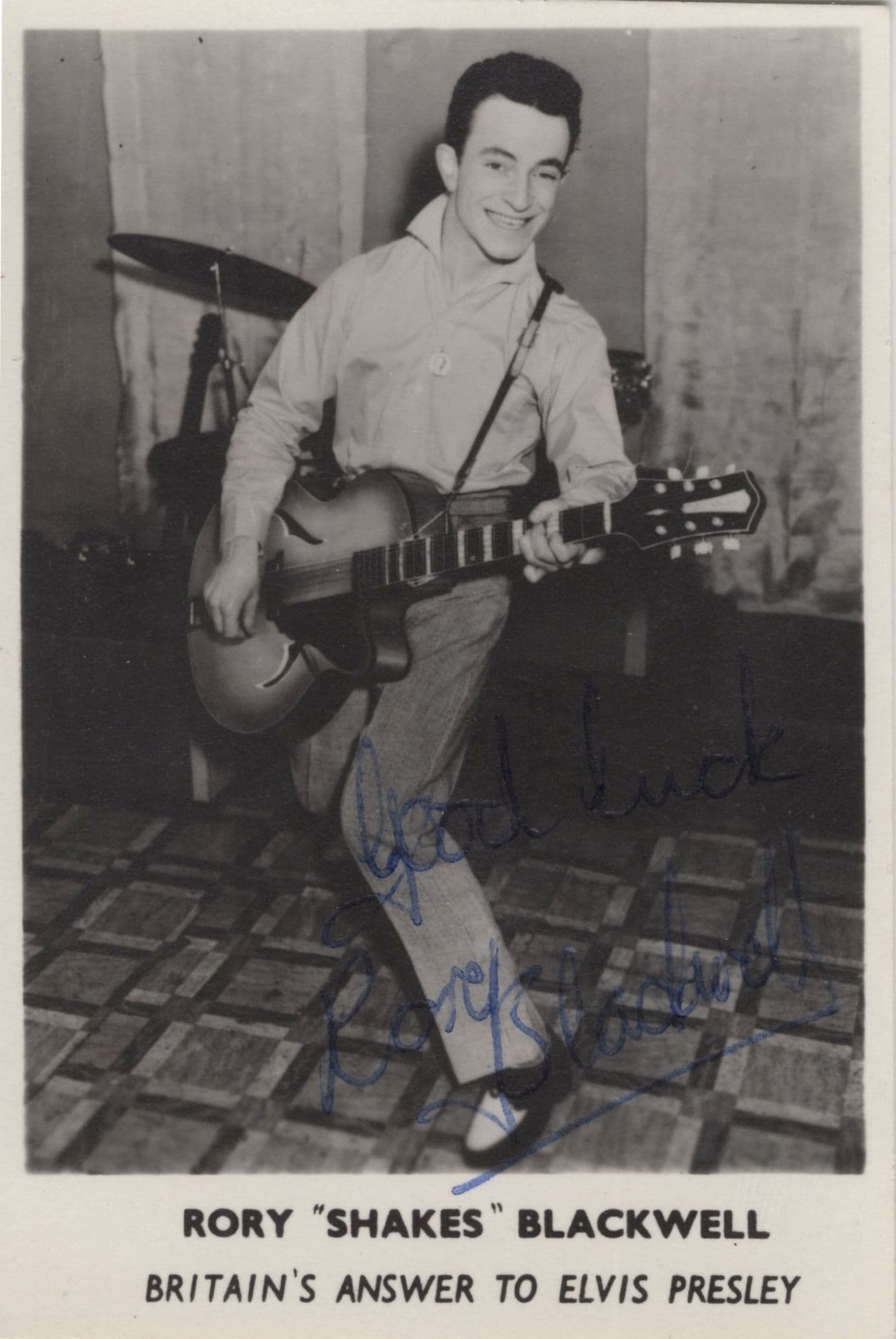 Rory Blackwell The Blackjacks Vintage Hand Signed Photo