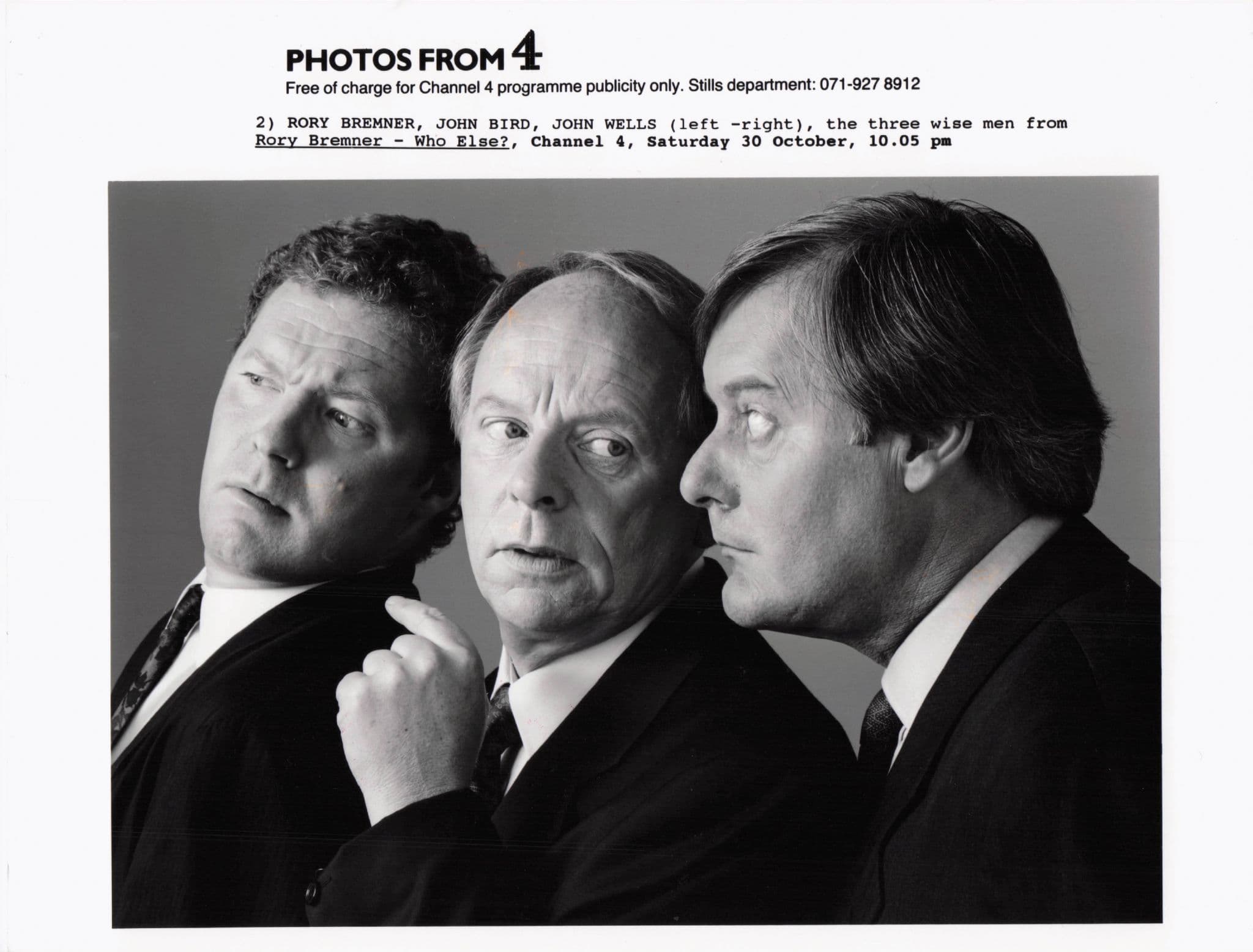 Rory Bremner Who Else John Bird Wells Channel 4 TV Show Press Photo
