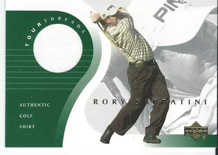 Rory Sabbatini Original Worn Shirt Golf Tour Rare Limited Threads Card