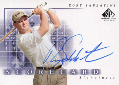 Rory Sabbatini Scorecard Signatures Hand Signed 2002 SP Golf Autograph Card