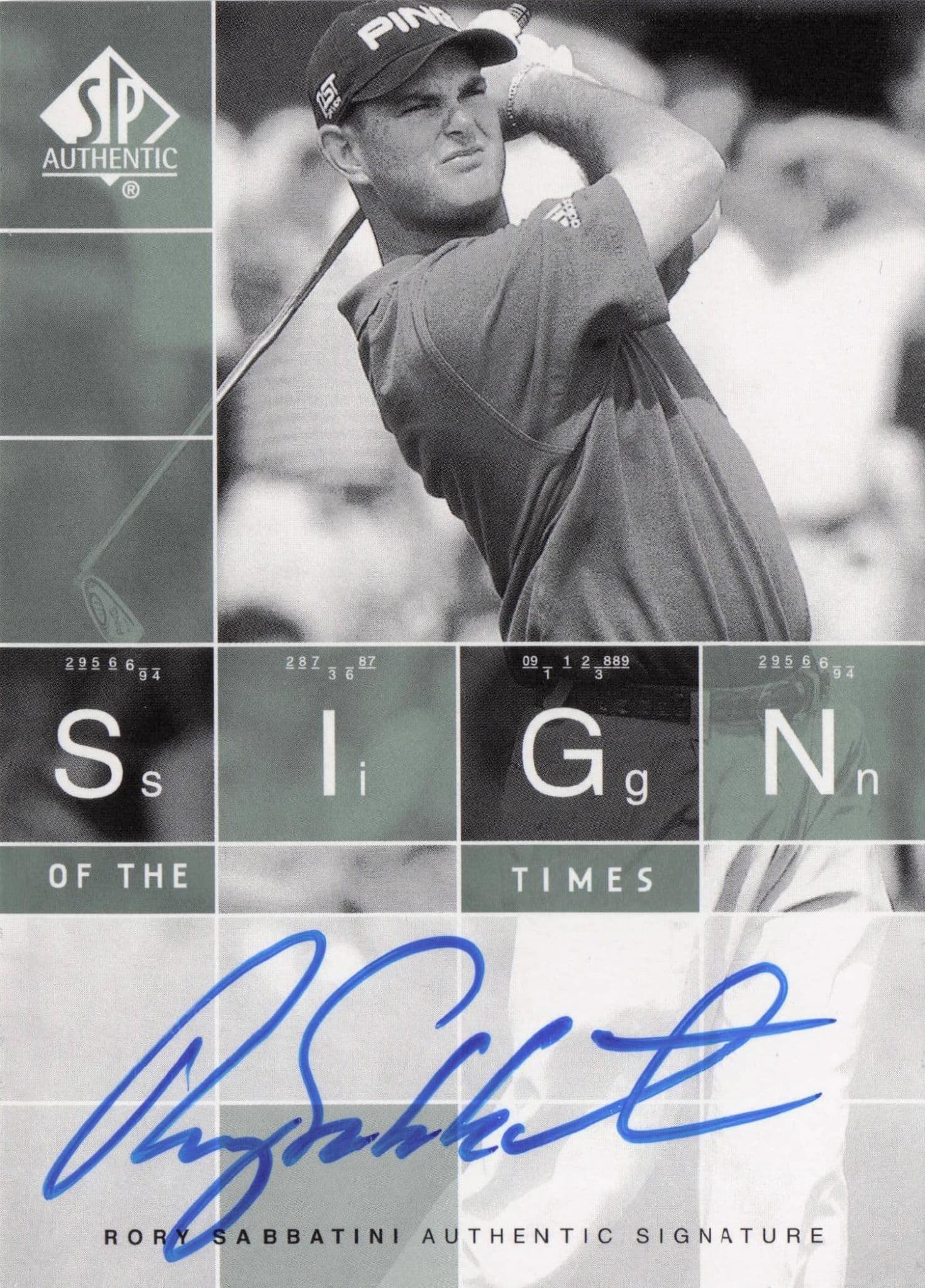 Rory Sabbatini Sign Of The Times Hand Signed 2002 SP Golf Autograph Card