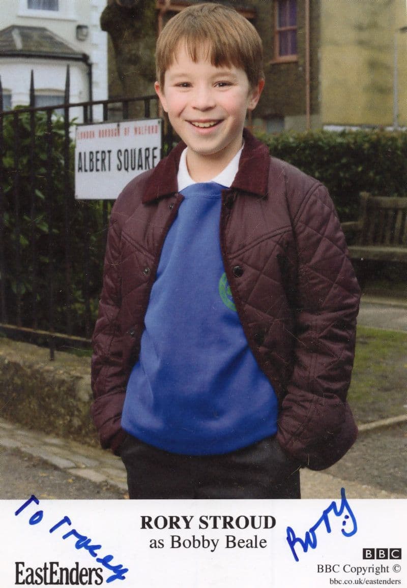 Rory Stroud Child Star Bobby Beale BBC Eastenders Hand Signed Cast Card Photo