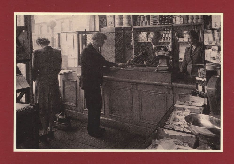 Rose Hill Post Office Derby in 1947 Postcard