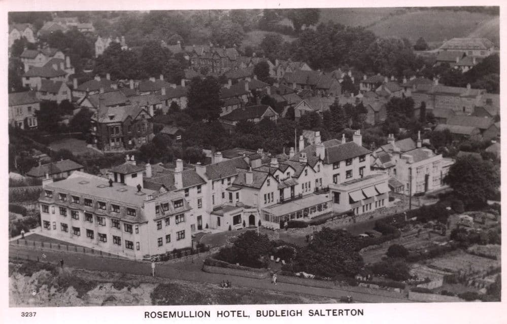 Rosemullion Hotel Budleigh Salterton Devon Old Aerial Real Photo Postcard