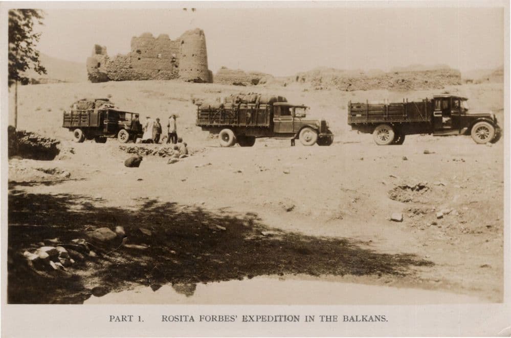 Rosita Forbes Balkans Expedition Real Photo Lorry Desert Old PB Postcard