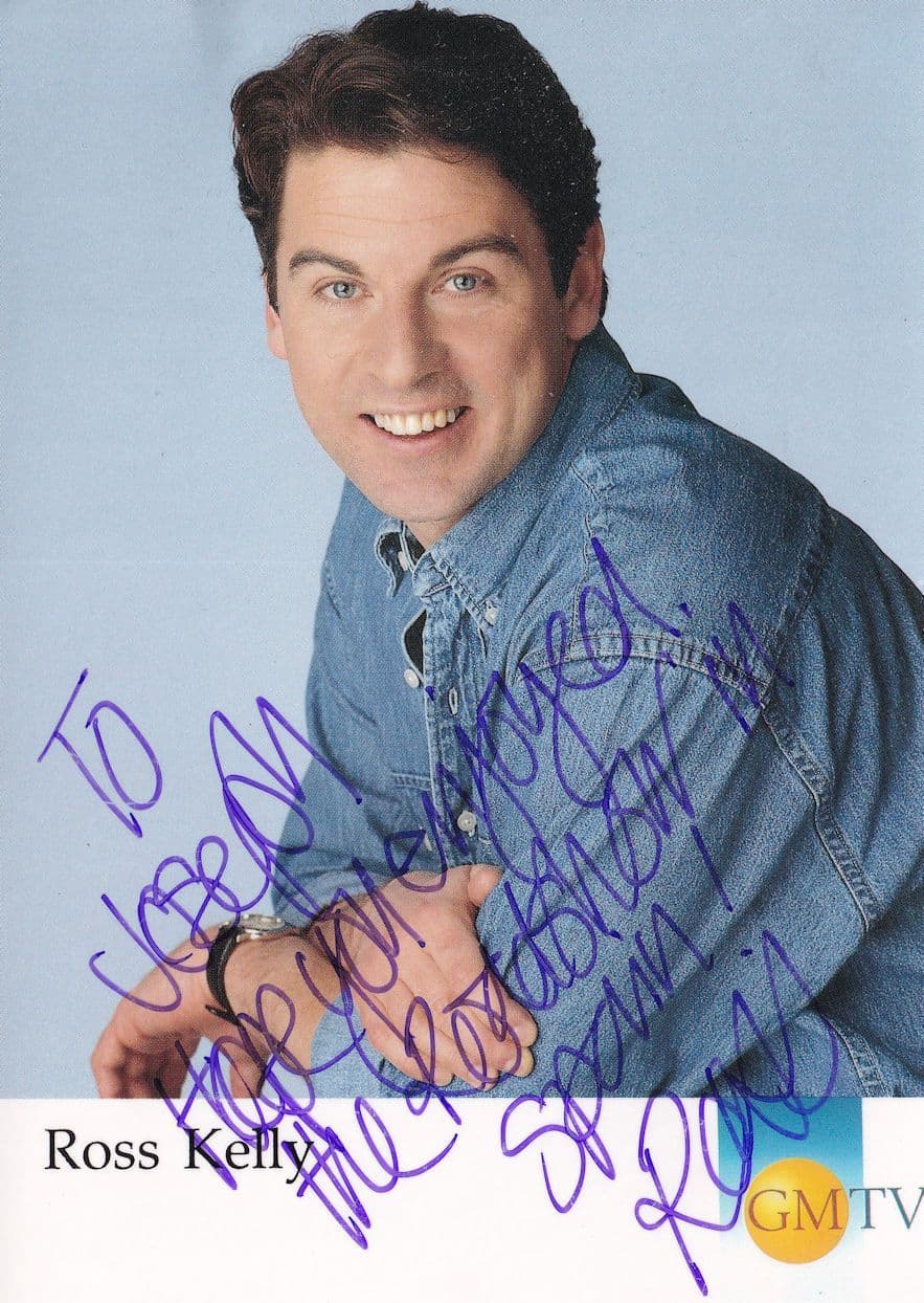 Ross Kelly GMTV Hand Signed Cast Photo Card