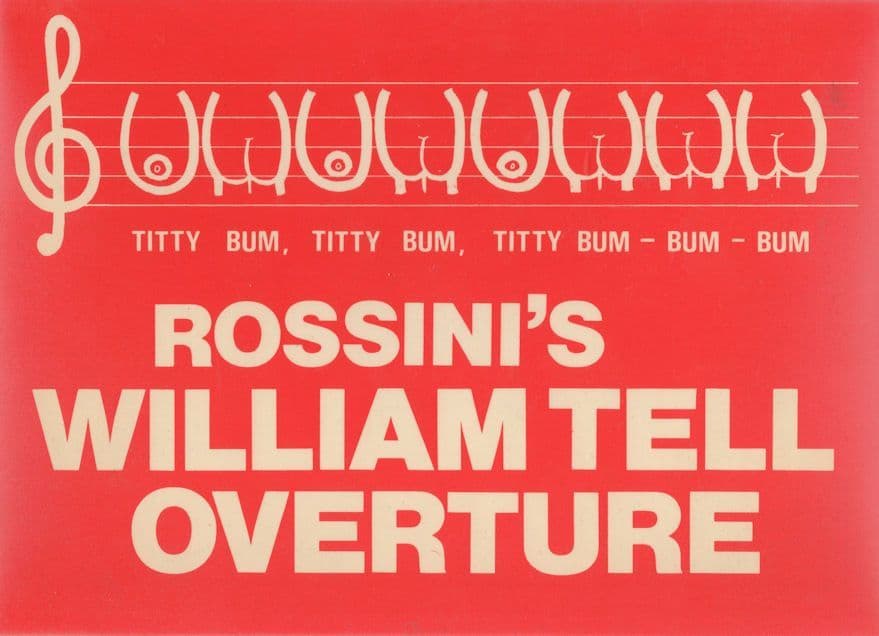 Rossini William Tell Overture Rude Comic Classical Music Postcard
