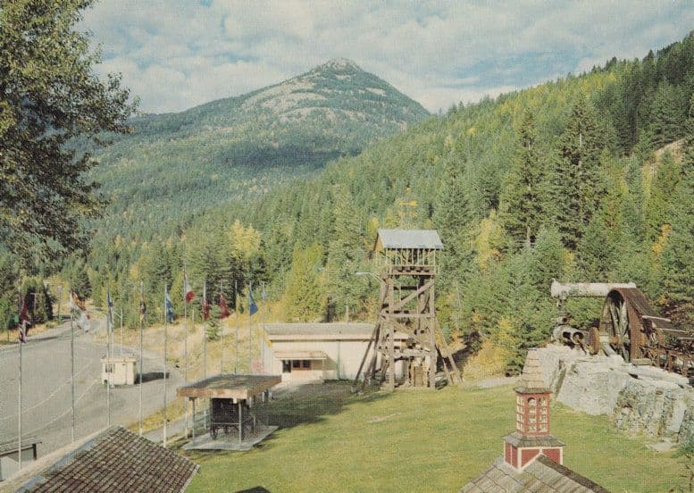 Rossland Highways 22 & 38 Rossland Mines Entrance Canada Mining Postcard