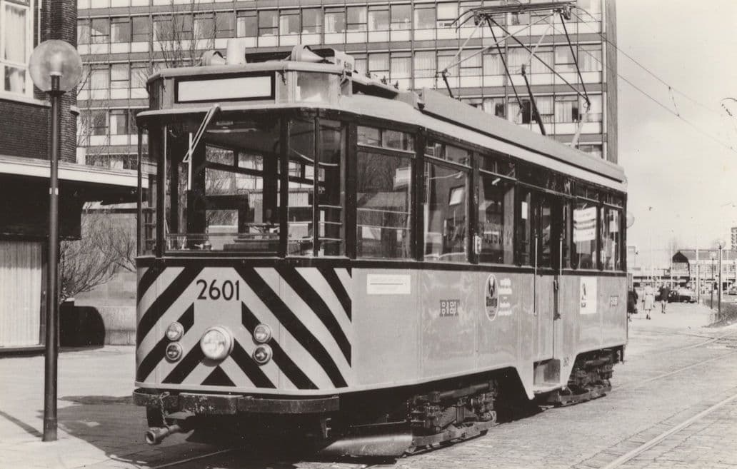 Rotterdam 2601 Bus in 1970s Real Photo Postcard