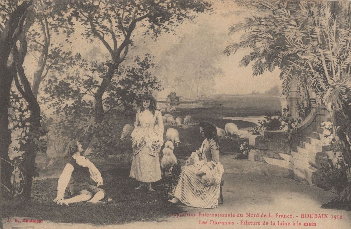 Roubaix 1911 Les Dioramas French Exposition Painting Postcard