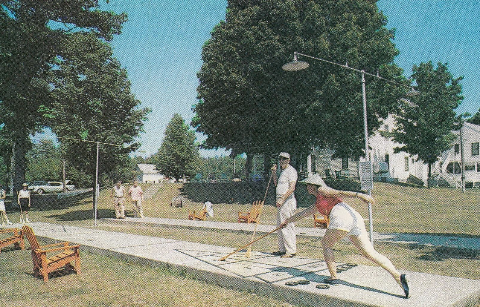 Round Top House Greene County Shuffleboard Softball New York Postcard