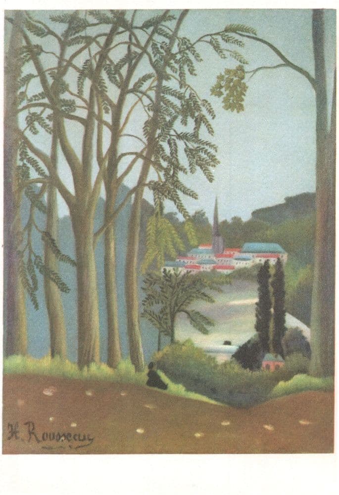 Rousseau St Cloud French Painting Postcard