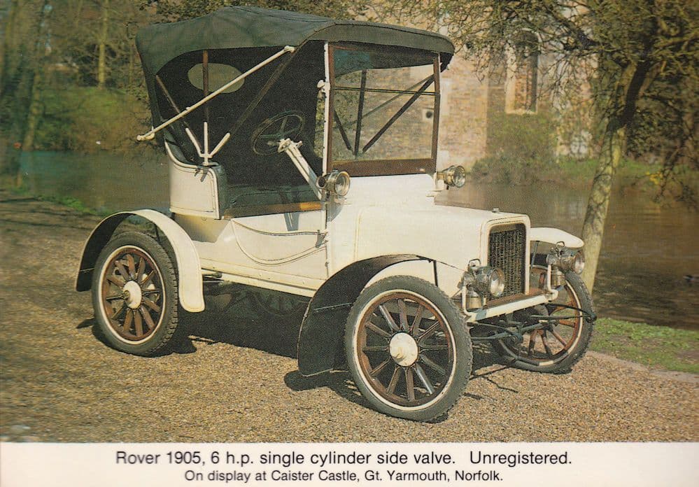 Rover 1905 6HP Single Cylinder Valve Car Postcard