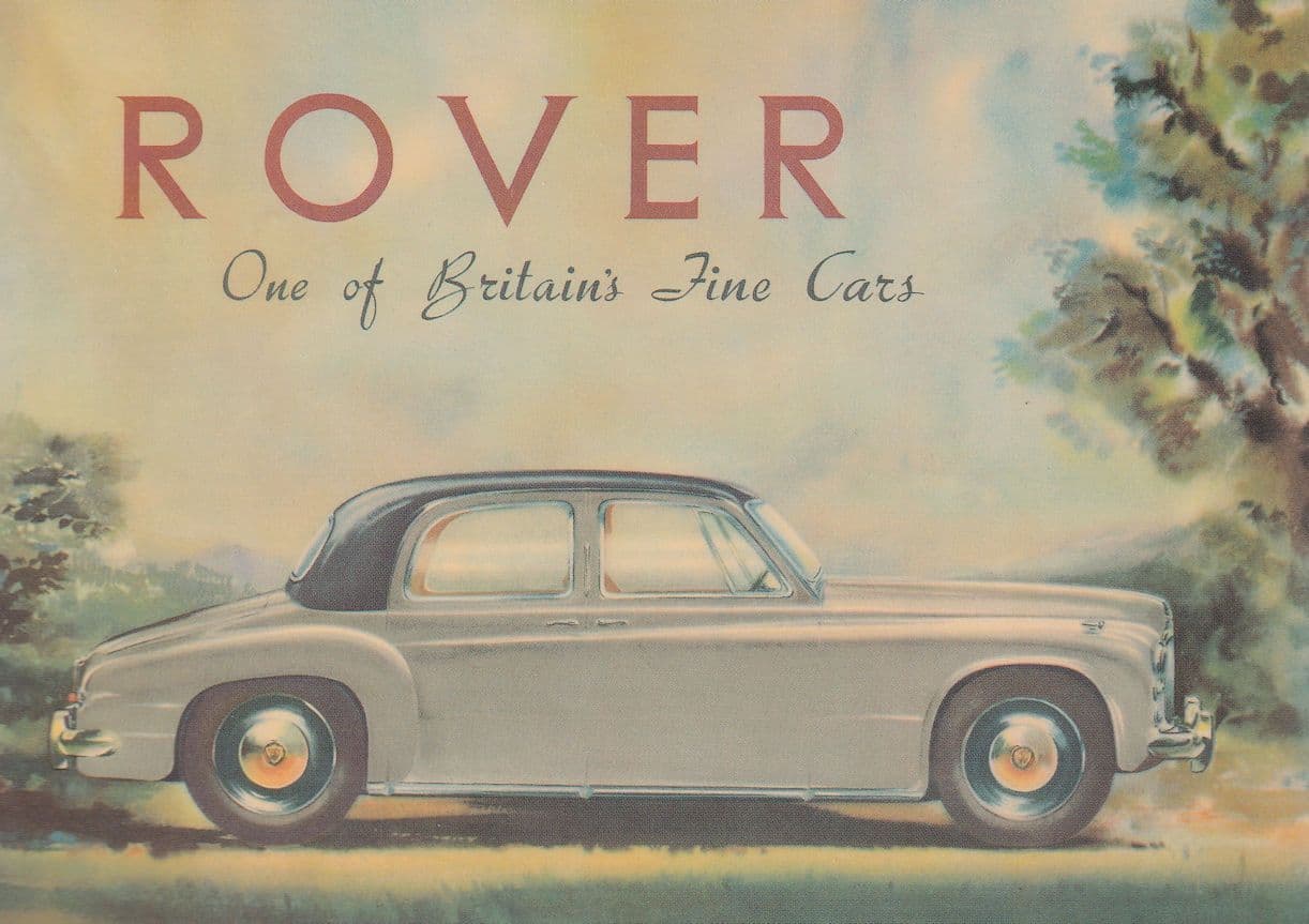 Rover One Of Britains Fine Cars Poster Advertising Postcard