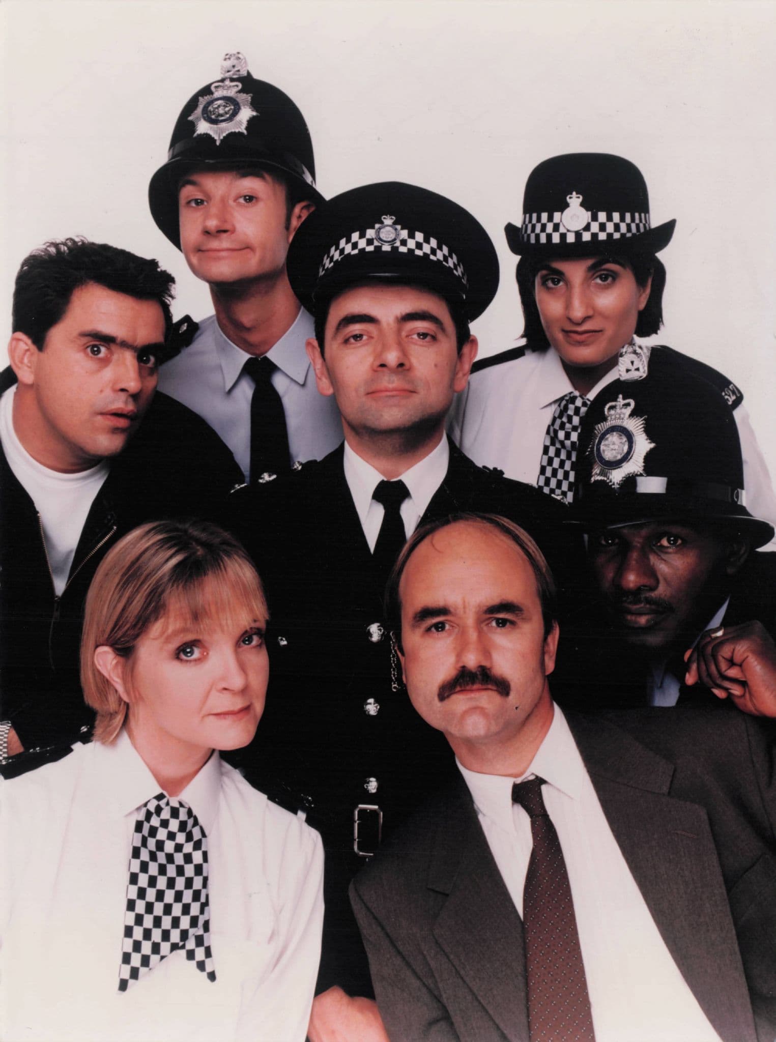 Rowan Atkinson Ben Elton The Thin Blue Line BBC TV Press Photo