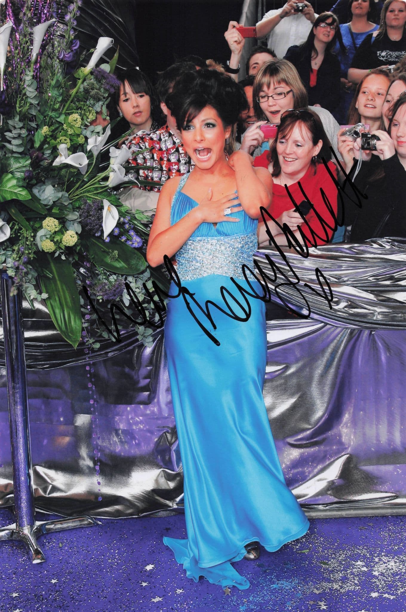 Roxanne Pallett Emmerdale BRA BREAKS Soap Awards 12x8 Hand Signed Photo