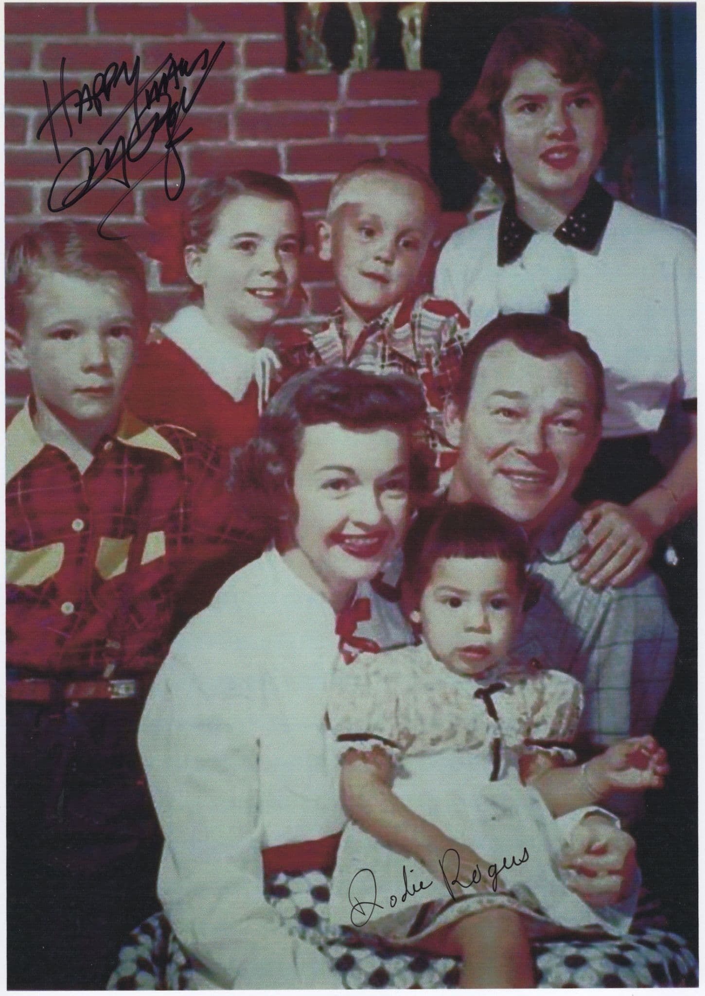Roy Rogers Jn Dusty & Dodie Giant Hand Signed Photo
