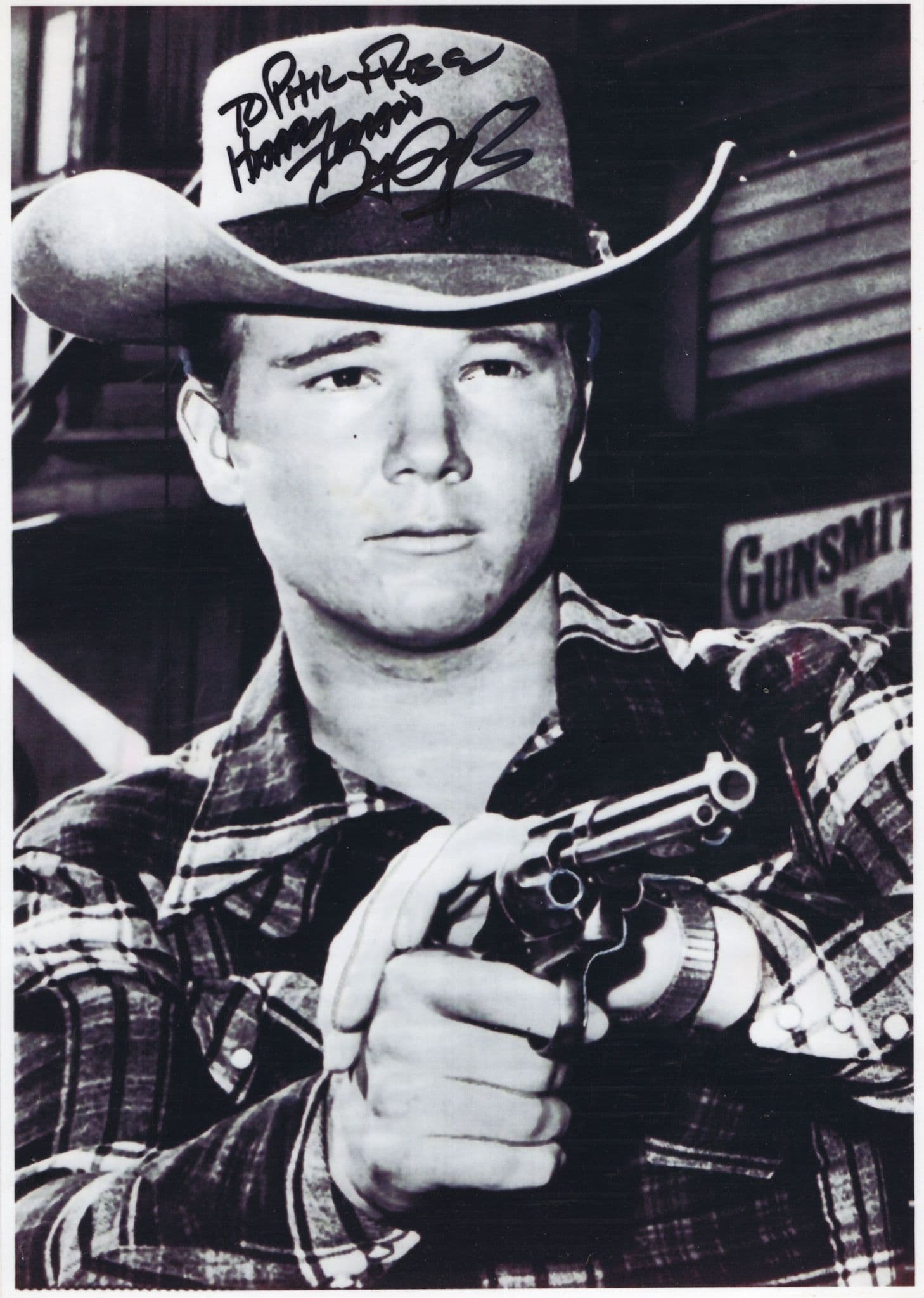 Roy Rogers Jr Cowboy Gun Battle Country & Western 12x8 Hand Signed Photo