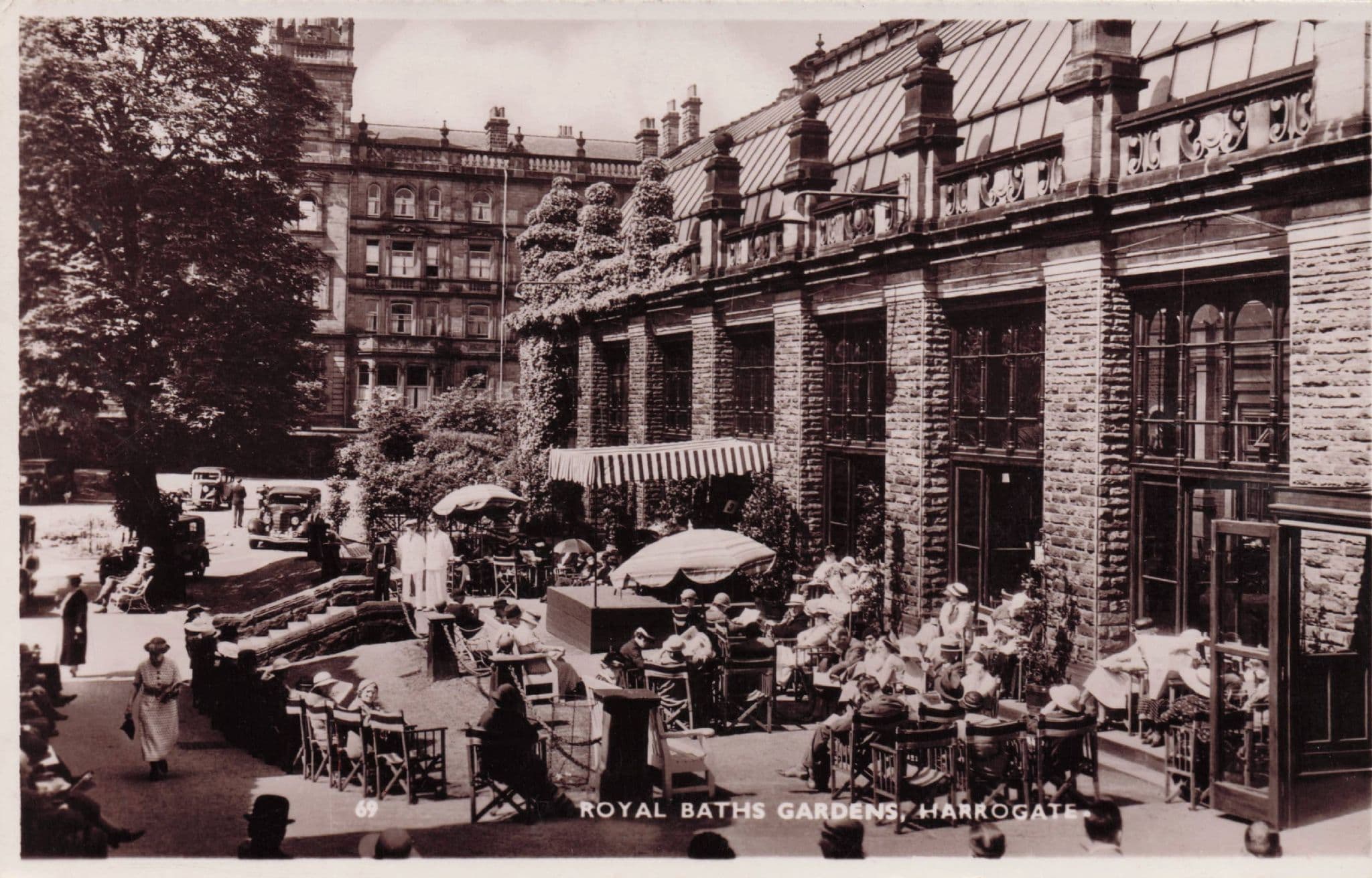Royal Bath Gardens Harrogate Yorkshire Excel Series RPC Old Postcard