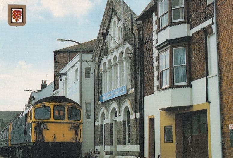 Royal Dorset Yacht Club Weymouth Boat Train Postcard
