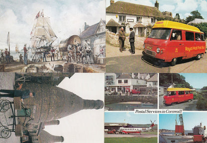 Royal Mail Bicycle Cornwall Post Van Truro 4x FDC Postcard s