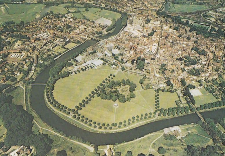 Royal Mail Shrewsbury Post Office Delivery Area 1990s Aerial Postcard
