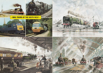 Royal Mail Trains Locomotives Swindon 1979 FDC 1985 4x Postcard s