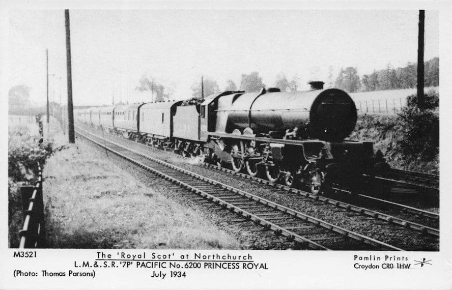 Royal Scot Old Train at Northchurch Pamlin Prints Railway RPC Postcard