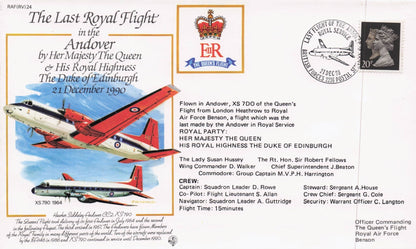Royal Visit To Andover Queen Elizabeth Rare 1987 Plane Flight Flown FDC