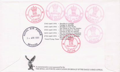 Royal Visit To Brazil Prince Charles Princess Diana Plane Flight Flown FDC