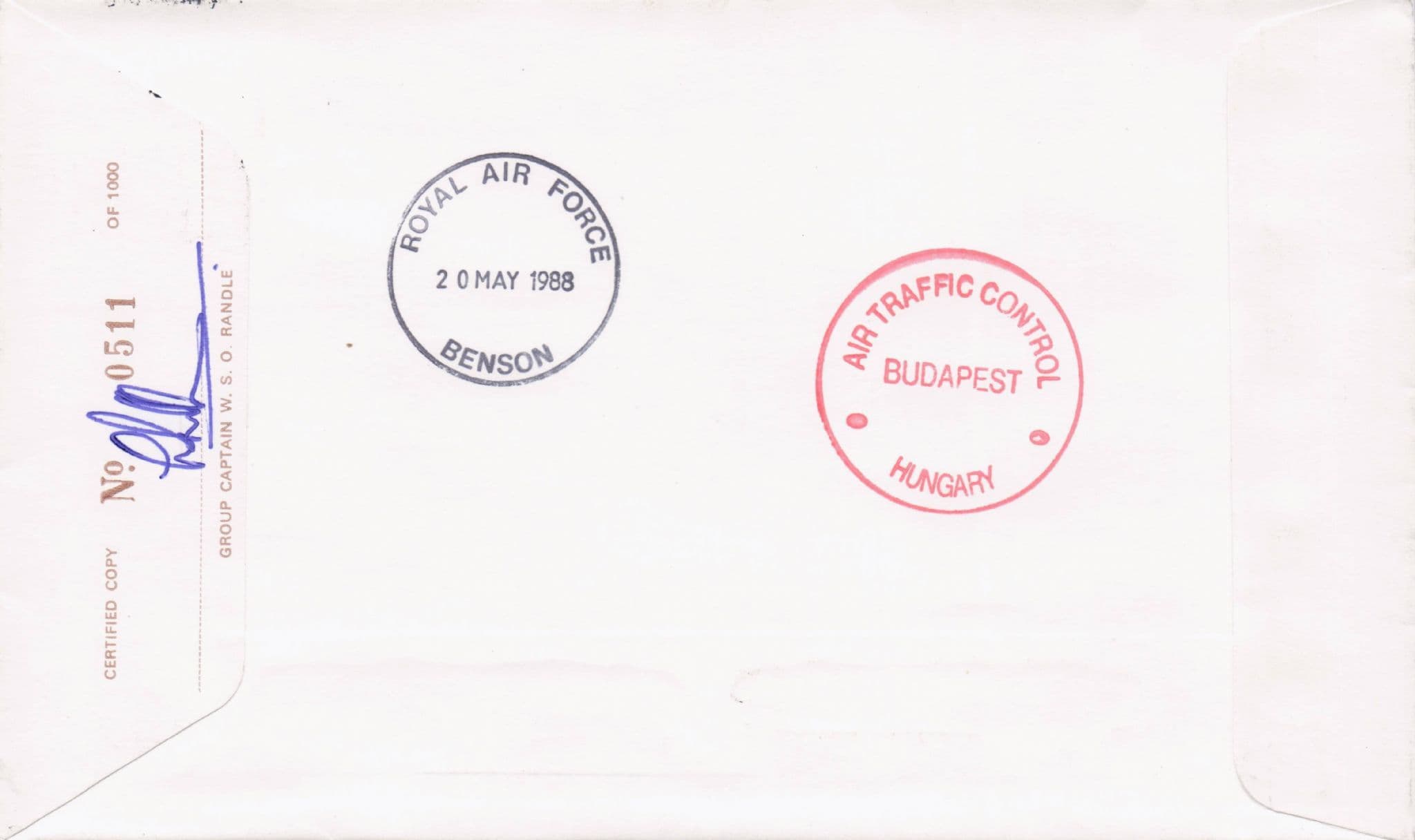 Royal Visit To Hungary Duke Of Kent Flight Commander Hand Signed FDC