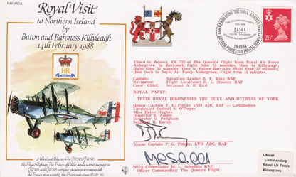 Royal Visit To Ireland Baron Killyleagh Flight Commander Hand Signed FDC