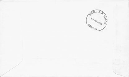 Royal Visit To Portsmouth Queen Elizabeth Rare 1990 Plane Flight Flown FDC