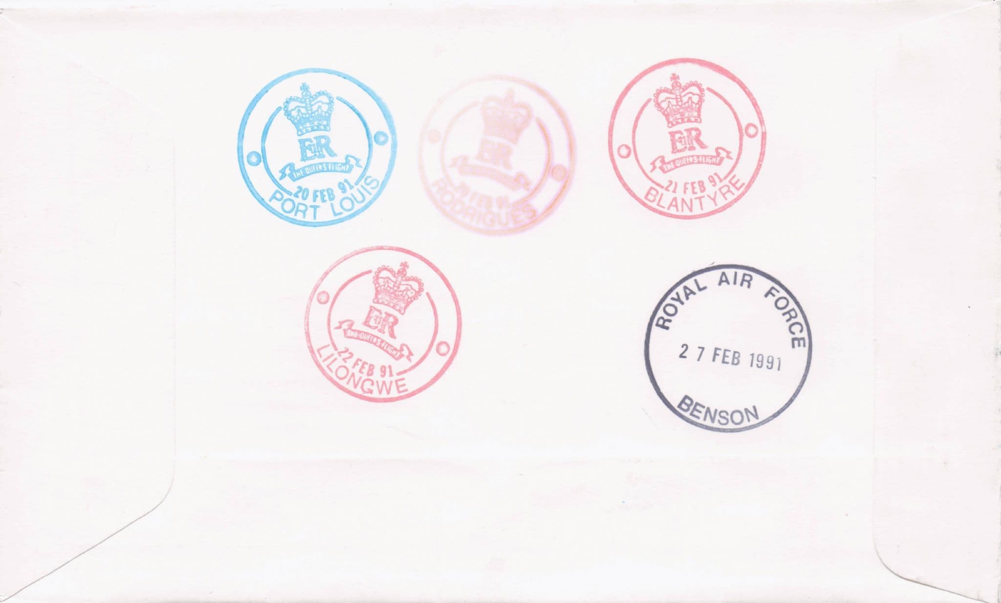 Royal Visit To South Africa Queen Elizabeth Rare 1991 Plane Flight Flown FDC