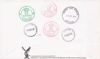 Royal Visit To Zimbabwe Queen Elizabeth Rare 1987 Plane Flight Flown FDC