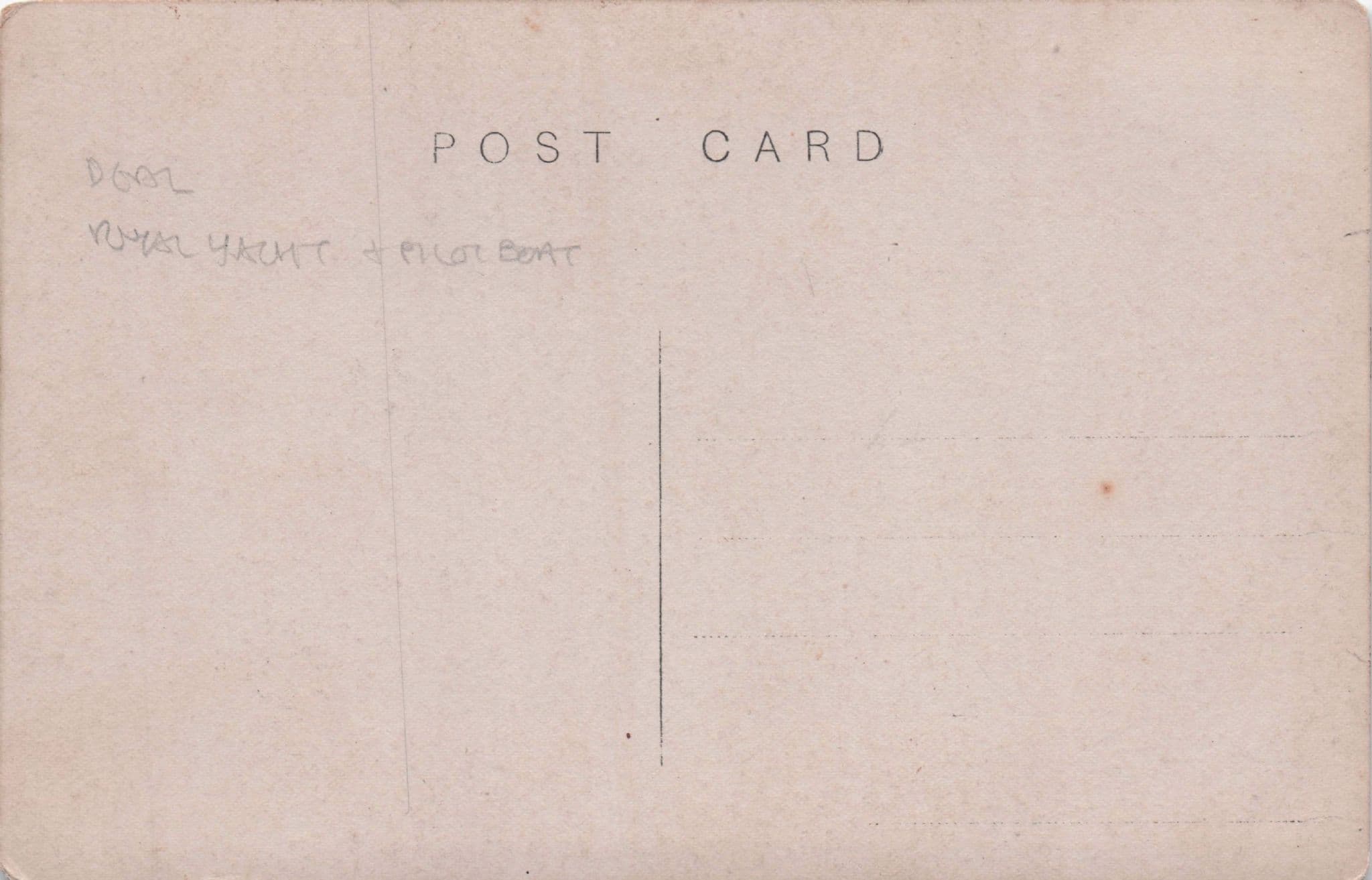 Royal Yacht Victoria & Albert & Pilot Ship Old Deal Kent Postcard